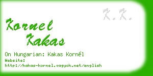 kornel kakas business card